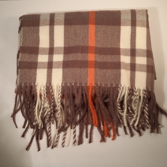 Pretty Persuasions Reversible Cream Brown Multifunctional Scarf Neckwarmer Shawl - Picture 1 of 8